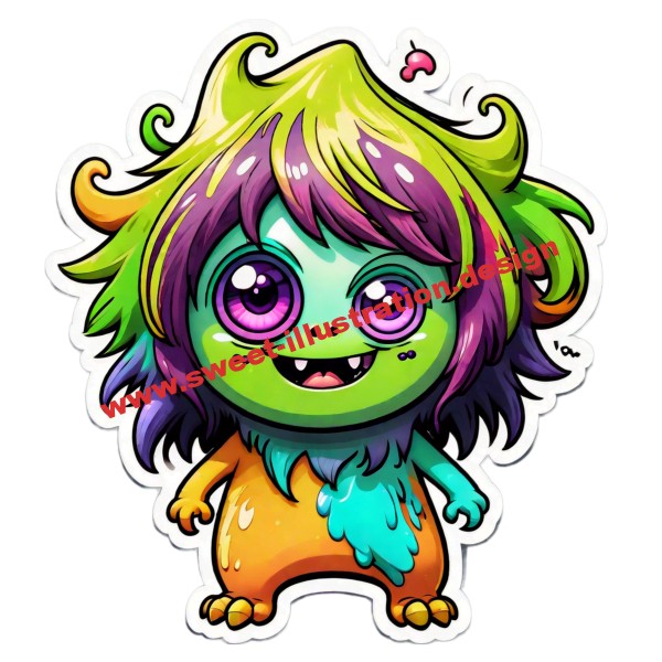 shaggy-long-haired-cute-monster-with-colorful-hair-and-big-happy-eyes-as-sticker-503817931-PhotoRoom