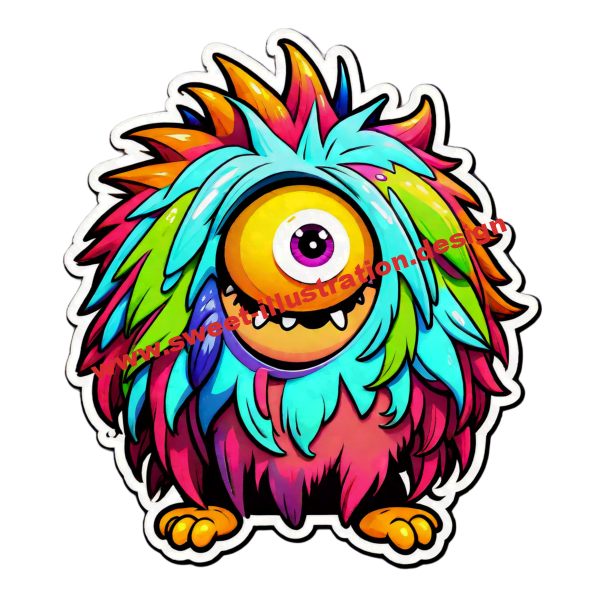shaggy-long-haired-cute-monster-with-colorful-hair-and-big-happy-eyes-on-a-solid-color-background-as-251282553-PhotoRoom
